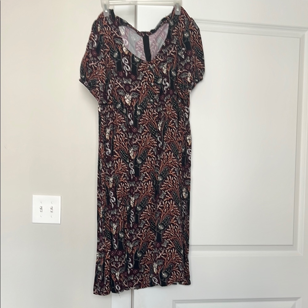 Red Black Hand Moth Dress